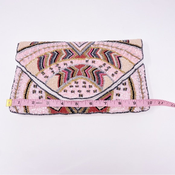 Sequins Crossbody/Clutch Pink|White - Picture 5 of 8